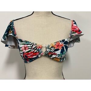 NWOT Shein Floral Bikini Top Size L